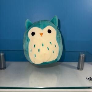Winston the Owl Squishmallow 5” Teal Blue Plush 2019 EUC
